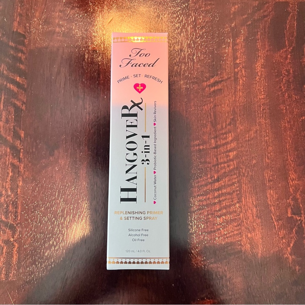 Two Faced - Hangover RX Replenishing Primer & Setting Spray, Never Opened, 4oz